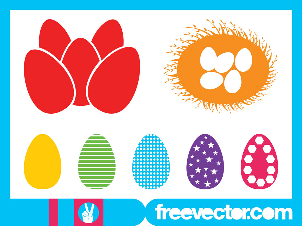 Easter Eggs Silhouettes