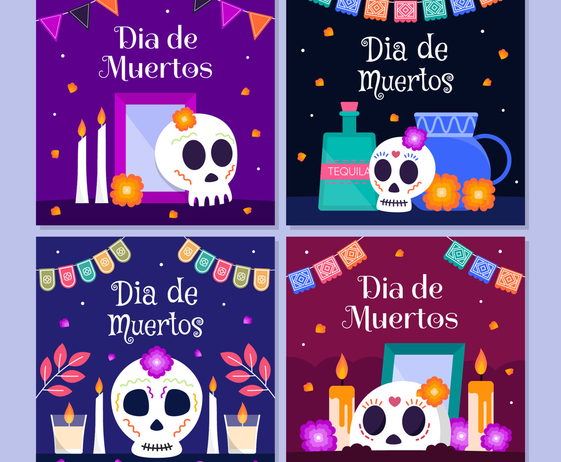 Dia De Los Muertos Celebration  for Social Media Templates