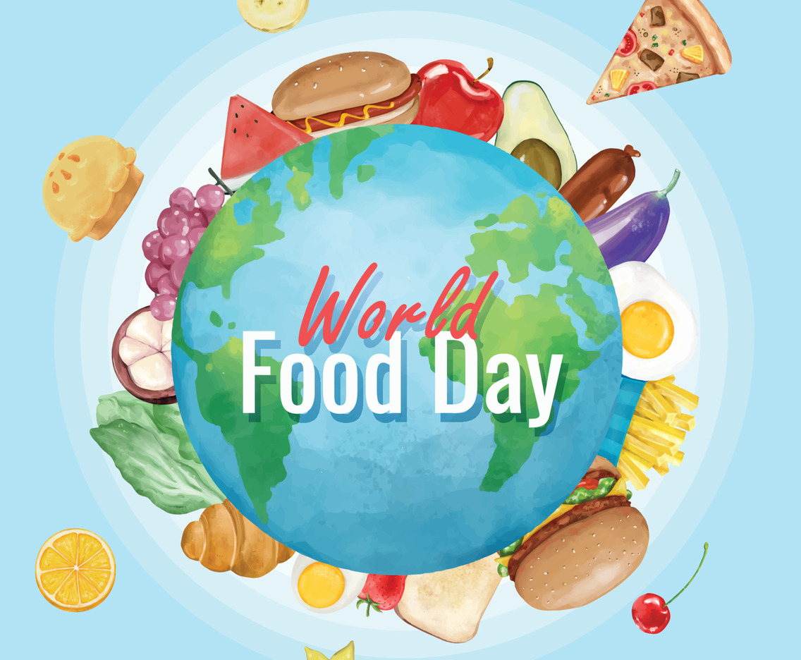 World Food Day Greeting in Watercolor