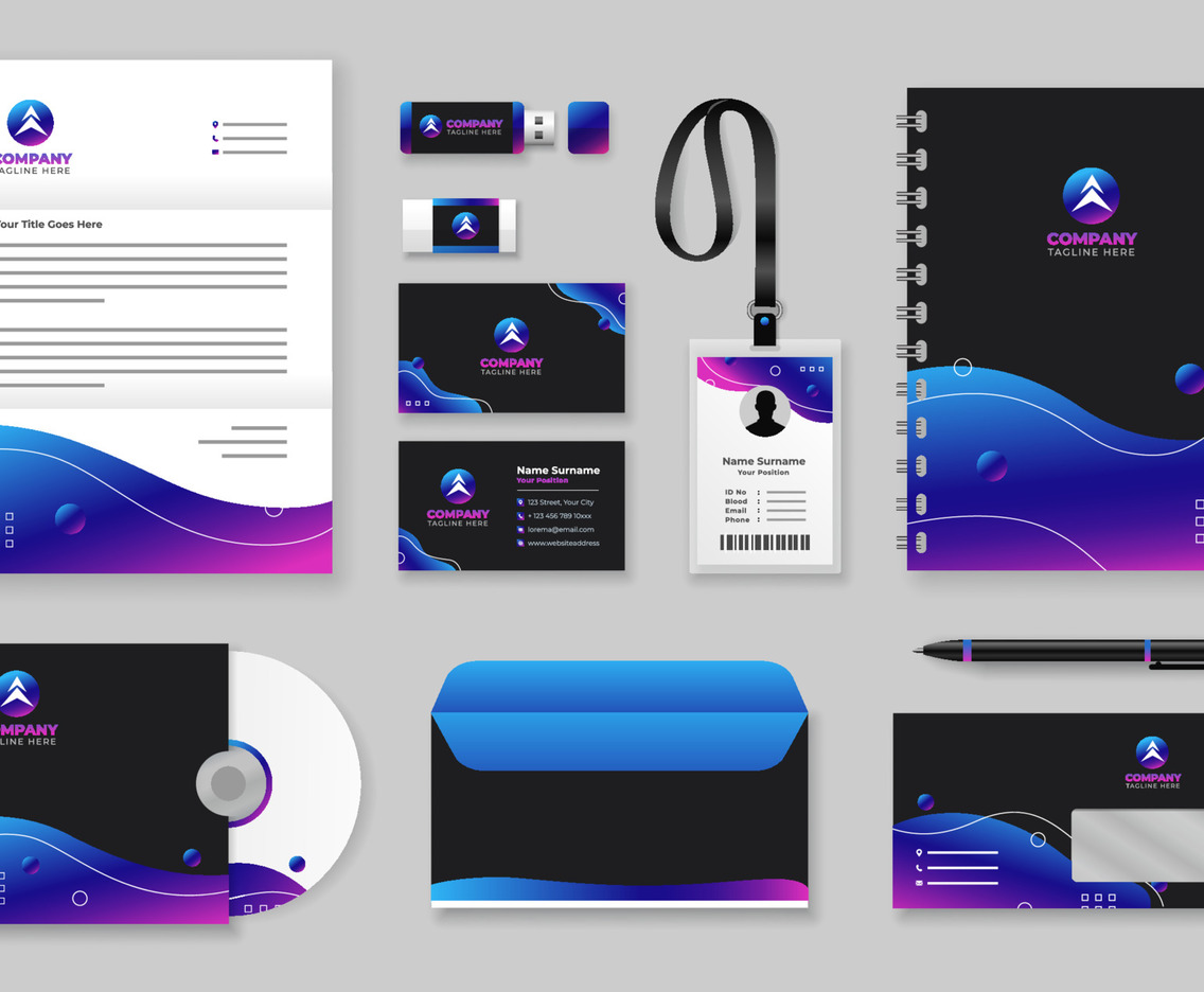 Duochrome Business Kit Stationery Template