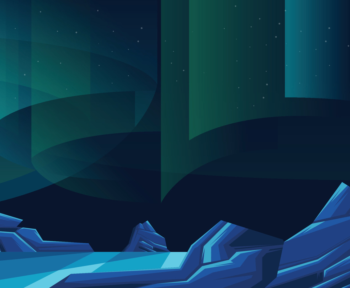 Beautiful Aurora Night Sky Background