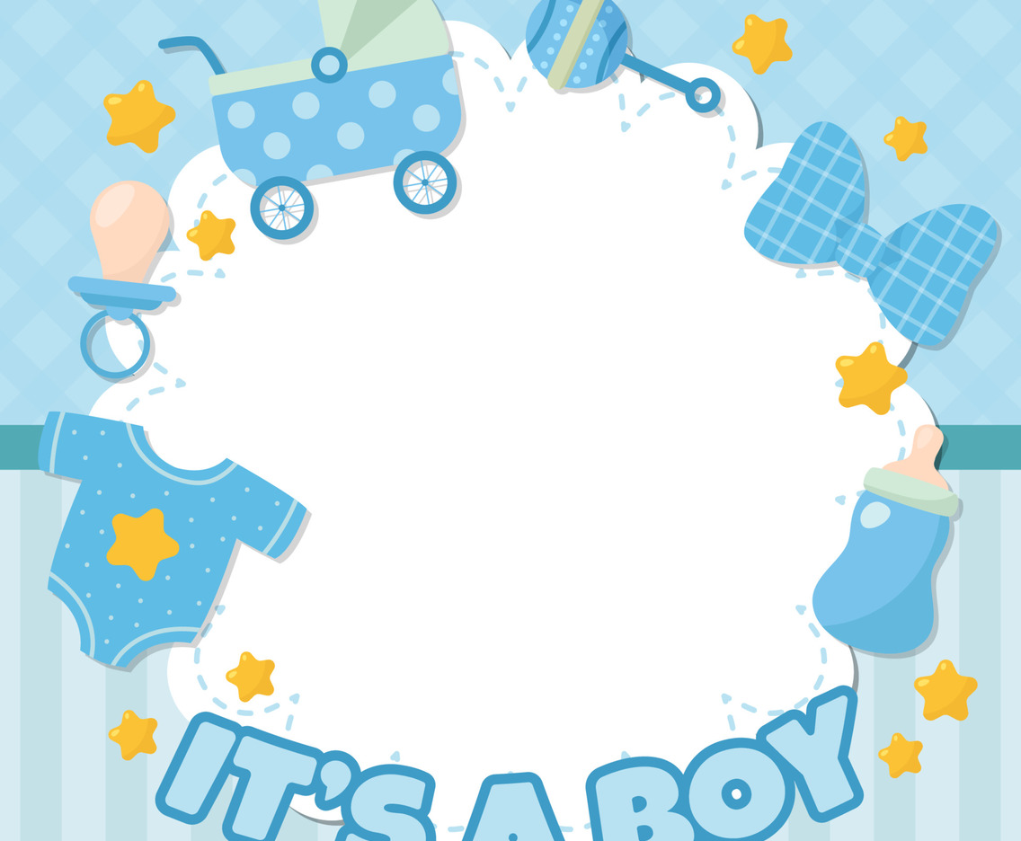 Cute Blue Themed Background for Baby Shower Celebration