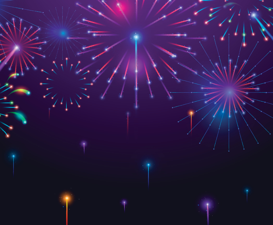 Firework in the Night Background