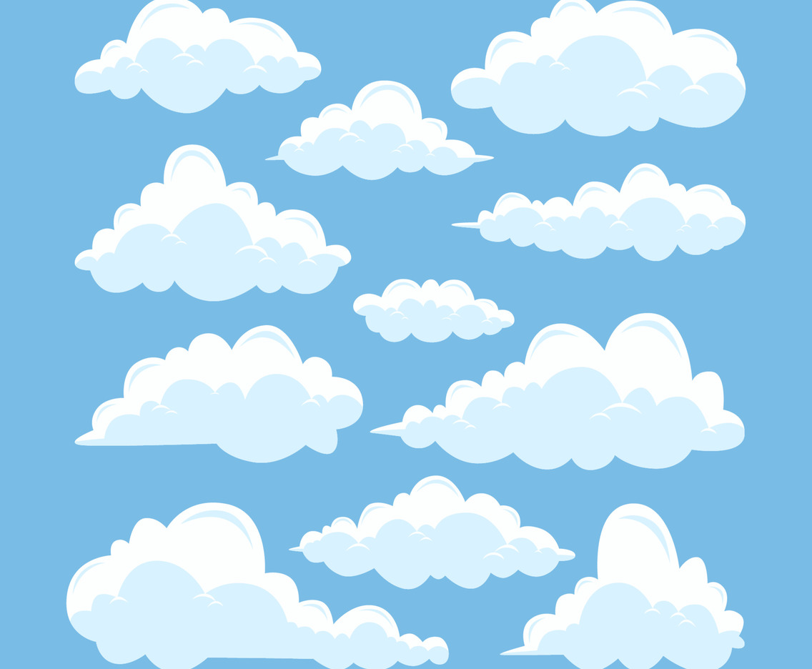 Hand Drawn  Cloud Doodle Icon Element Collection