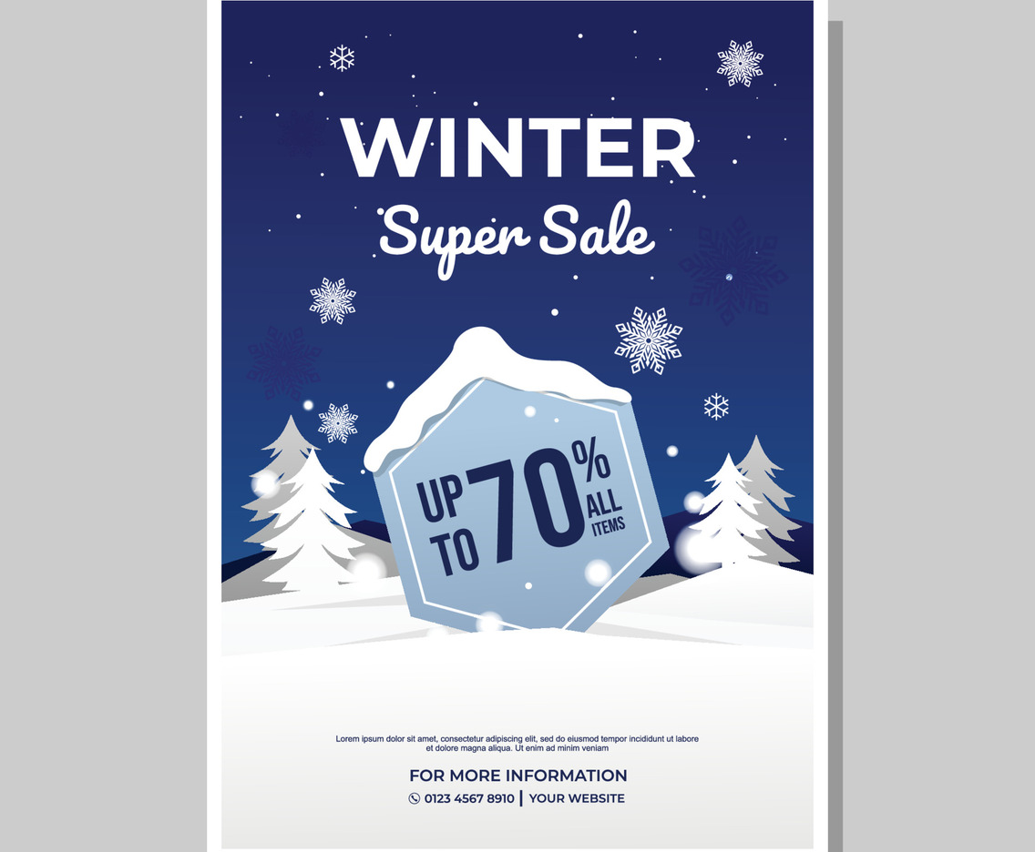 Winter Super Sale Poster