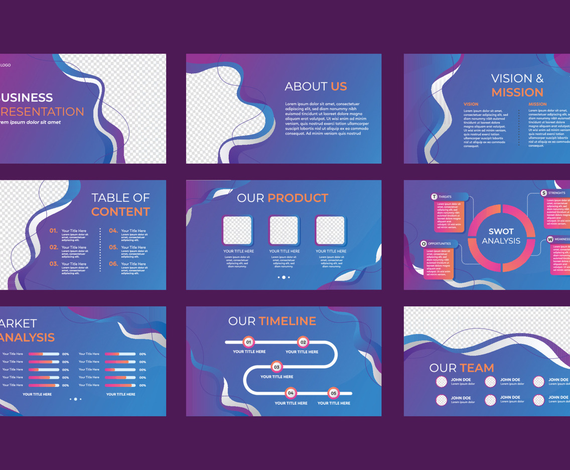 Modern Dark Minimalism Presentation Template