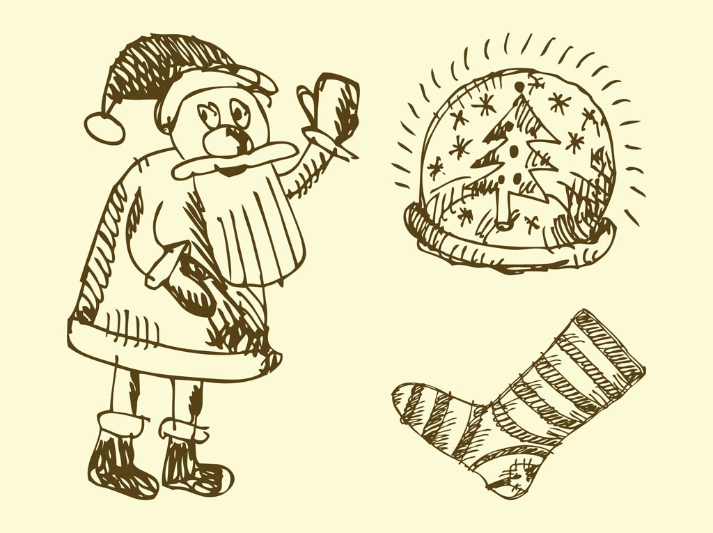 Christmas Doodles Vector