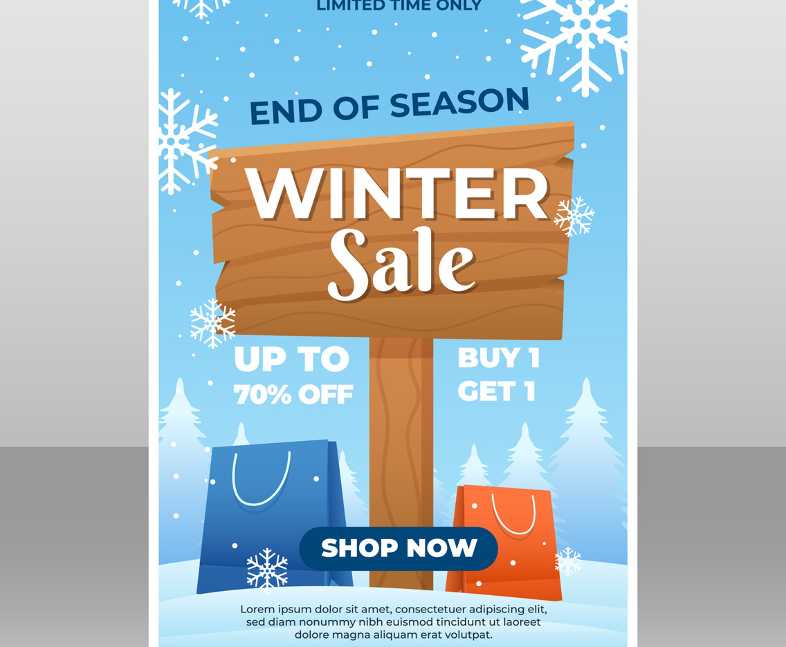 Winter Sale Poster Template