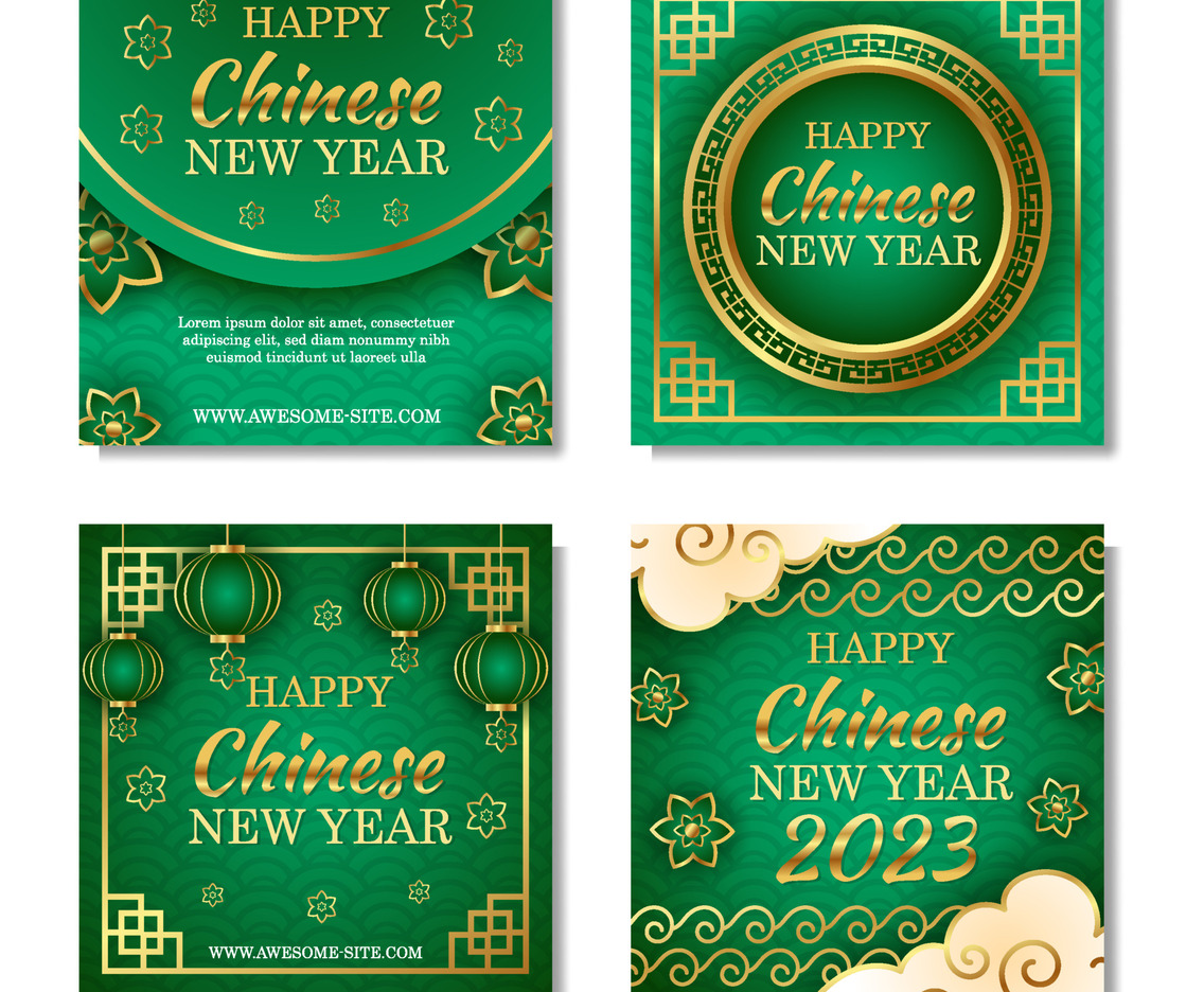 Happy Chinese New Year Social Media Template