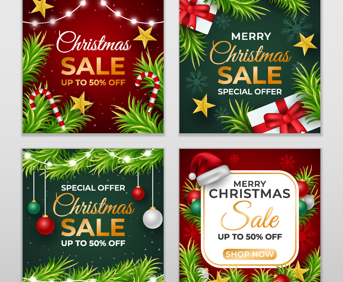 Christmas Sale Social Media Post Template