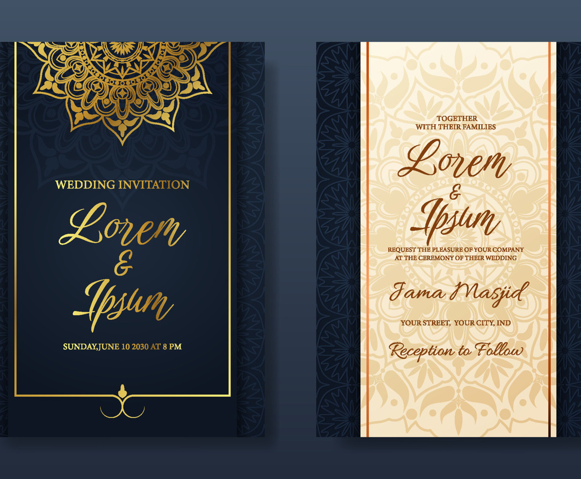 Moslem Wedding Invitation Template