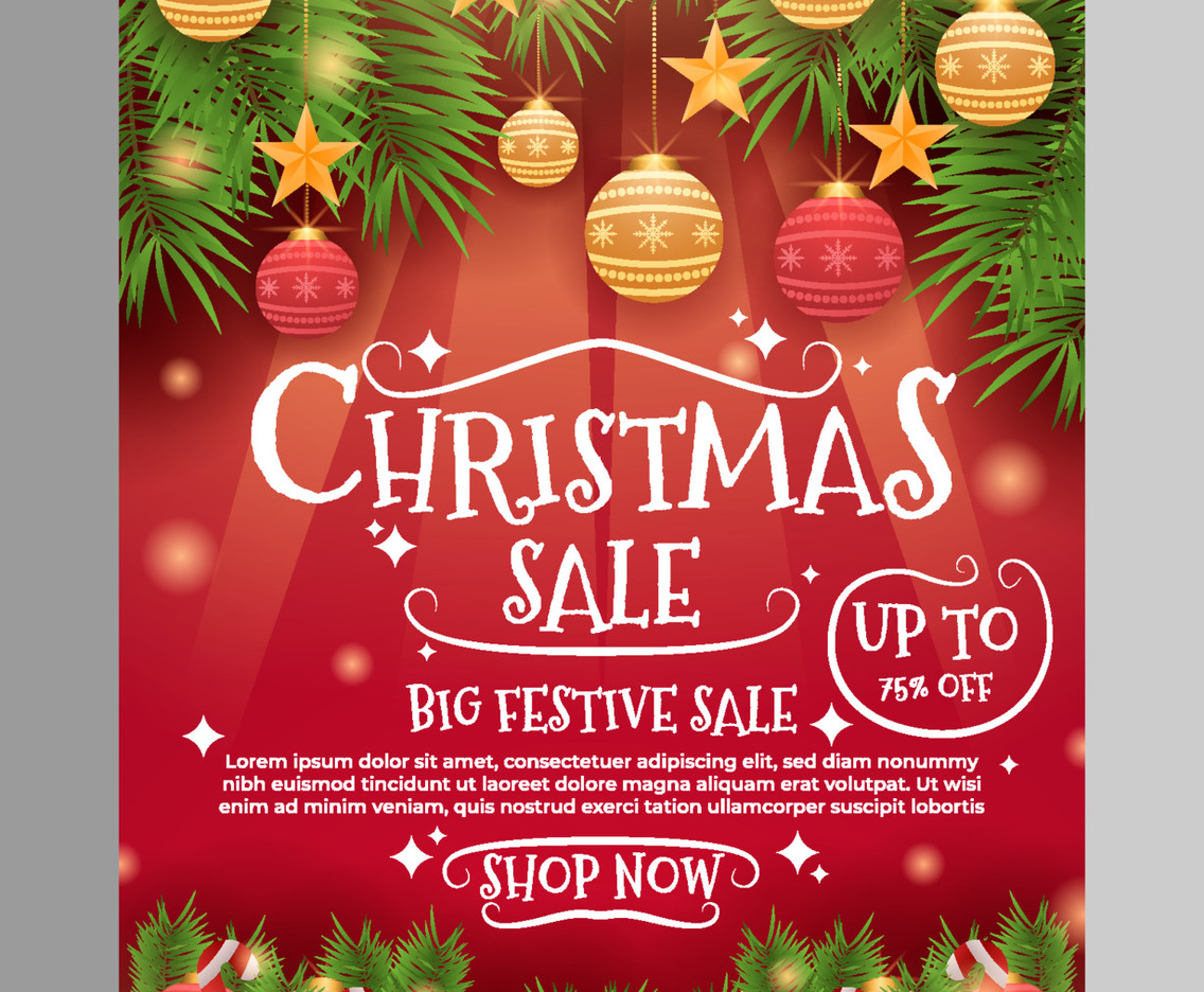 Christmas Sale Poster Template