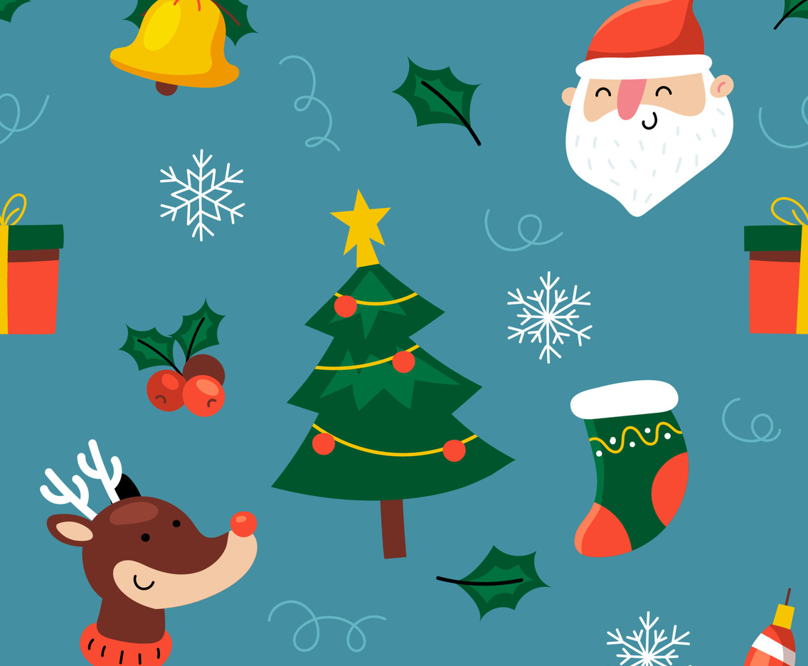 Cute Seamless Christmas Background