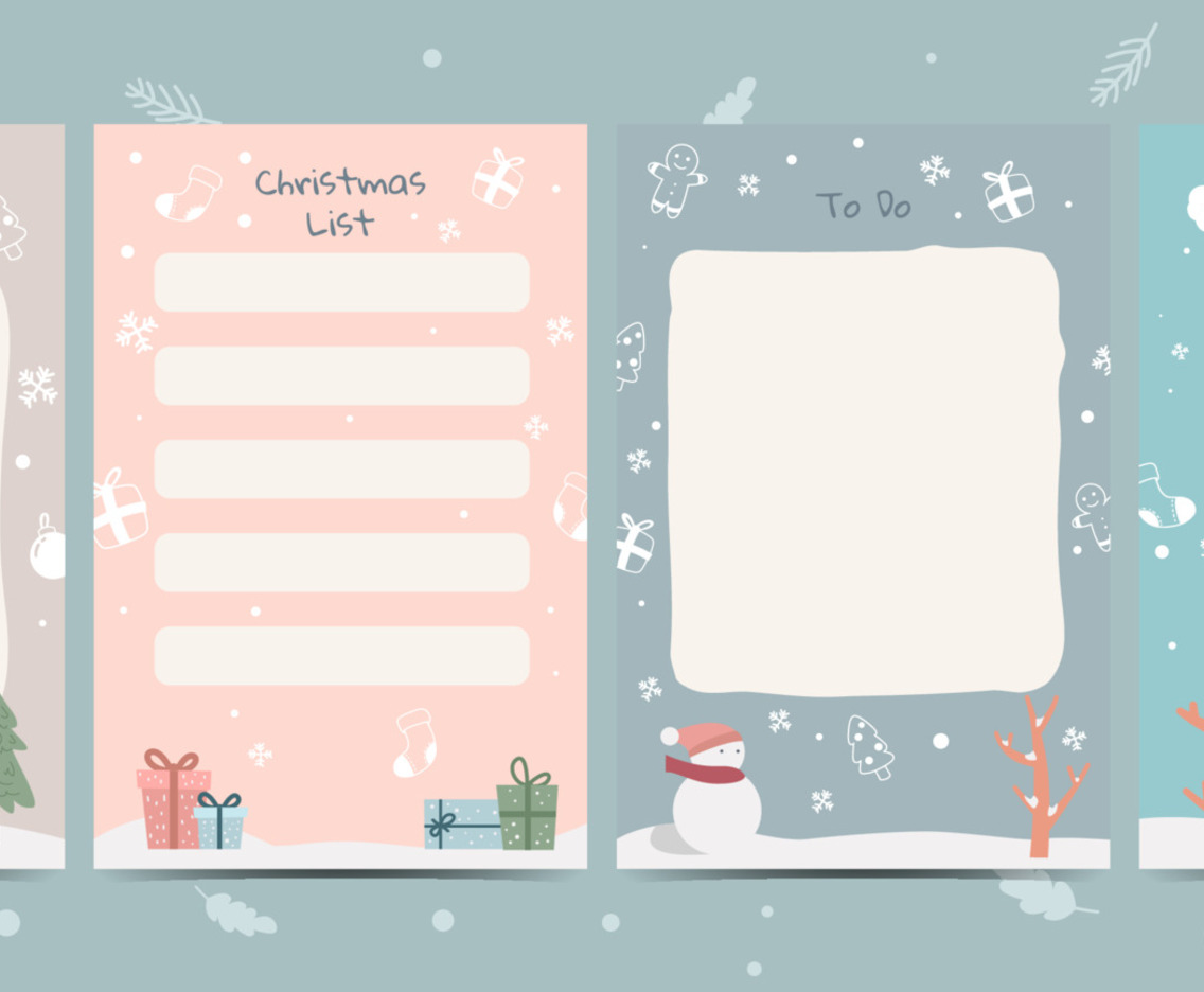 Christmas Theme Journal Template