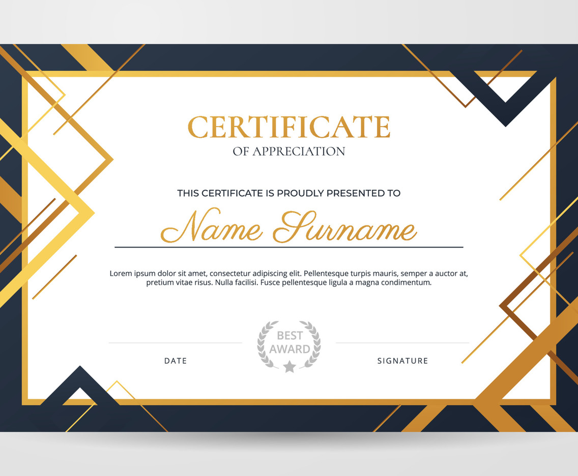 Certificates of Appreciation Template