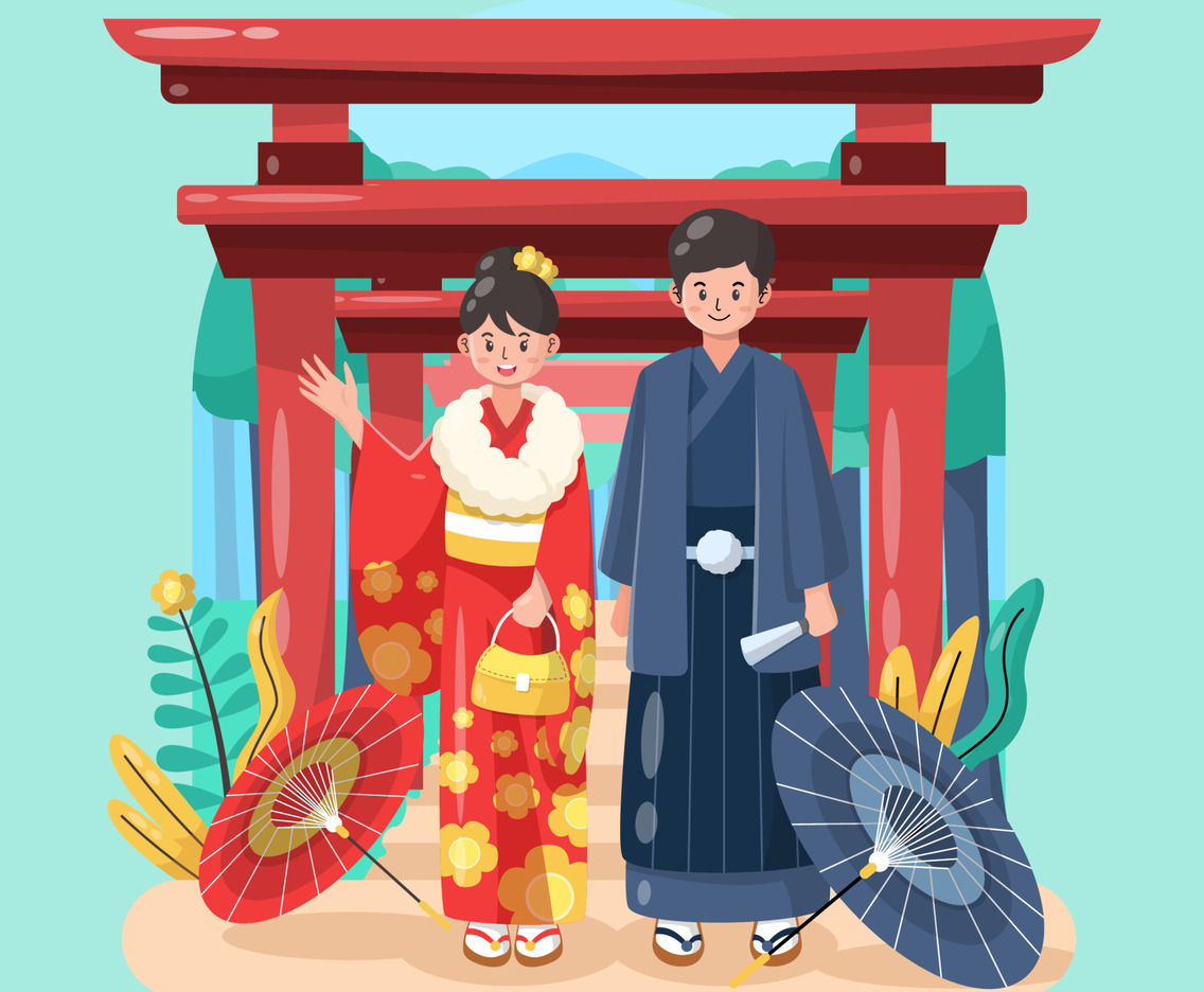 Japanese Couple Coming of Age Day