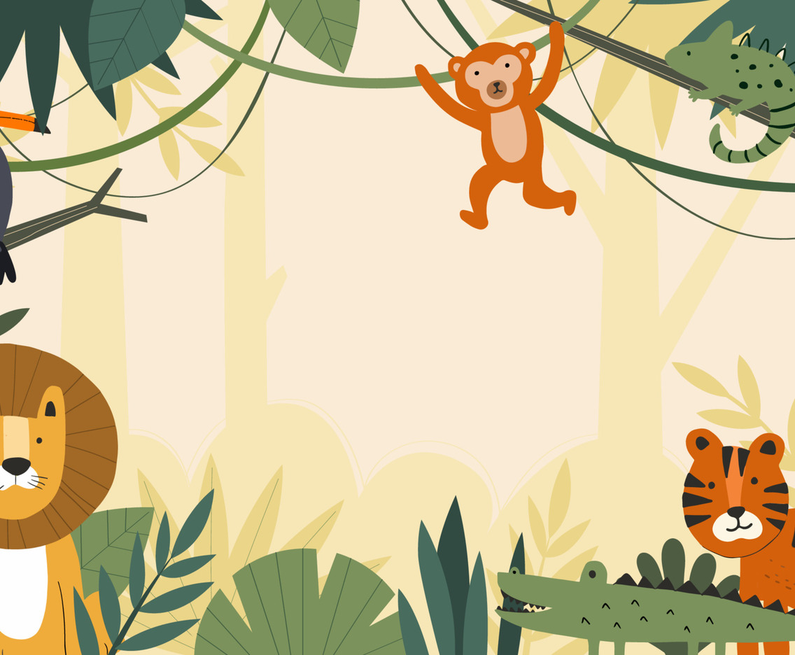 Flat Exotic Animal Background