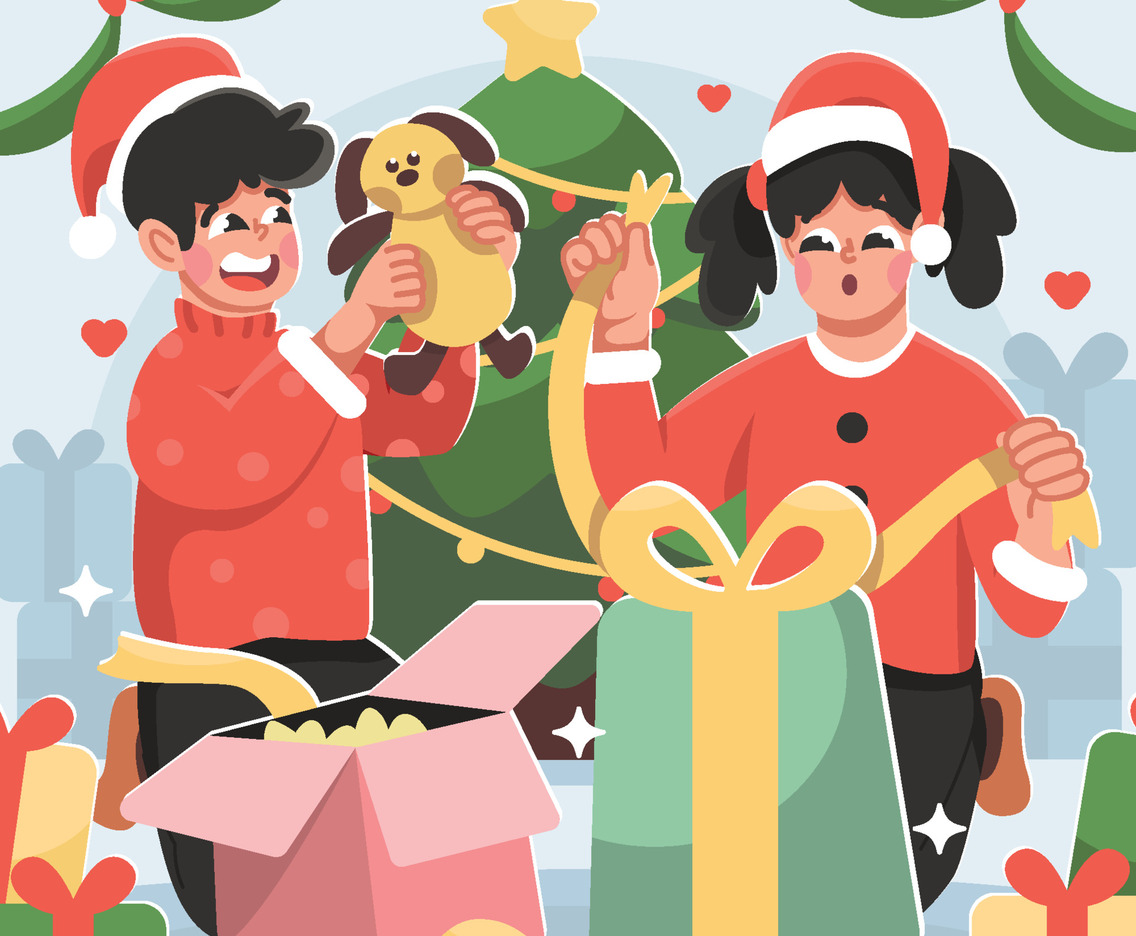 Kids Unboxing Christmas Gifts