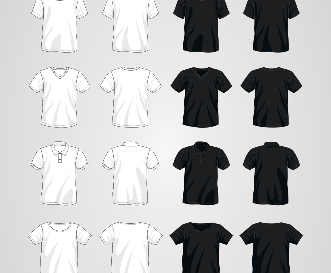 Outline Short Sleeve T-Shirt Mock Up