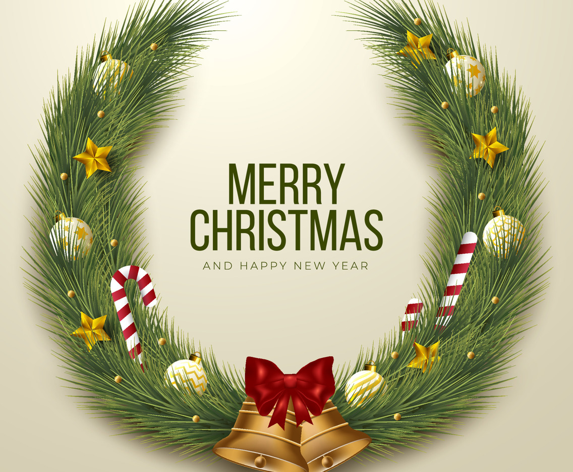 Christmas Wreath Background