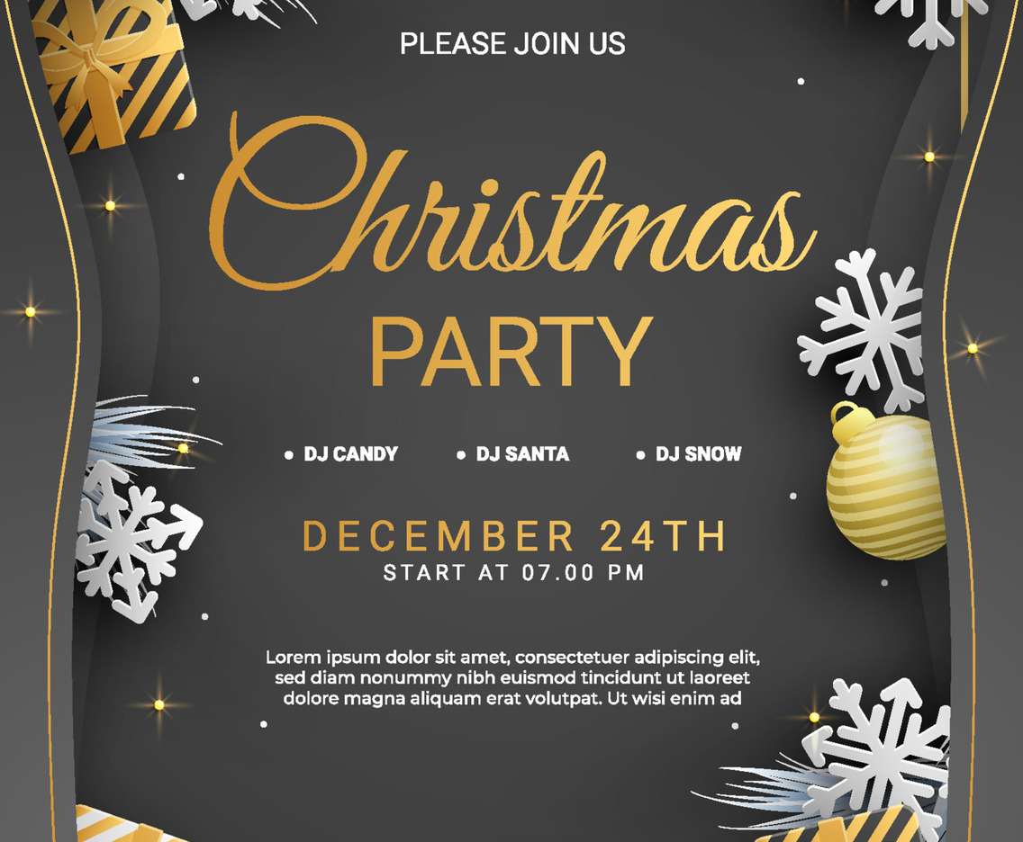 Christmas Party Poster Template