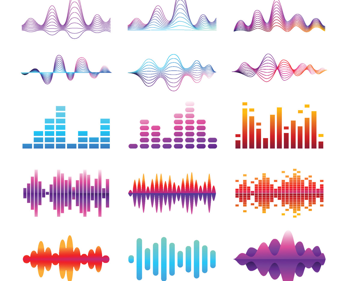 Sound Wave Gradient Cotor icon Ser
