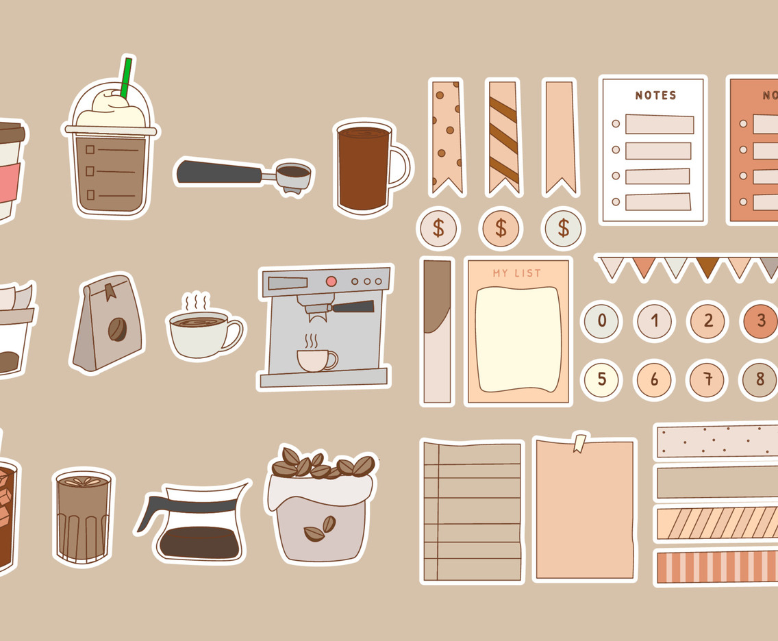 Coffee Doodle Template