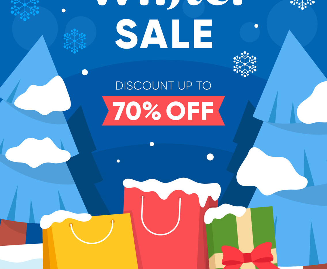 Winter Sale Discount Promotion Poster