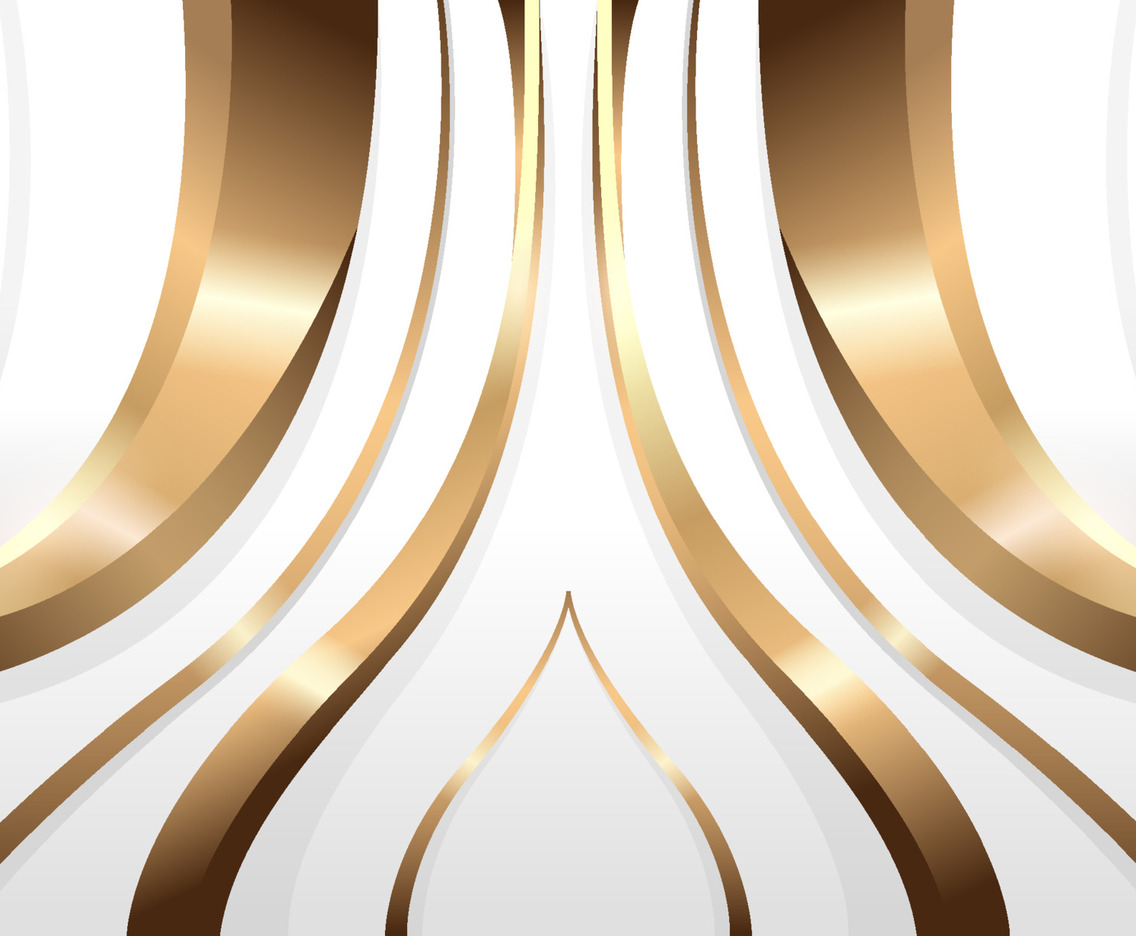 Gold Wave In White Background
