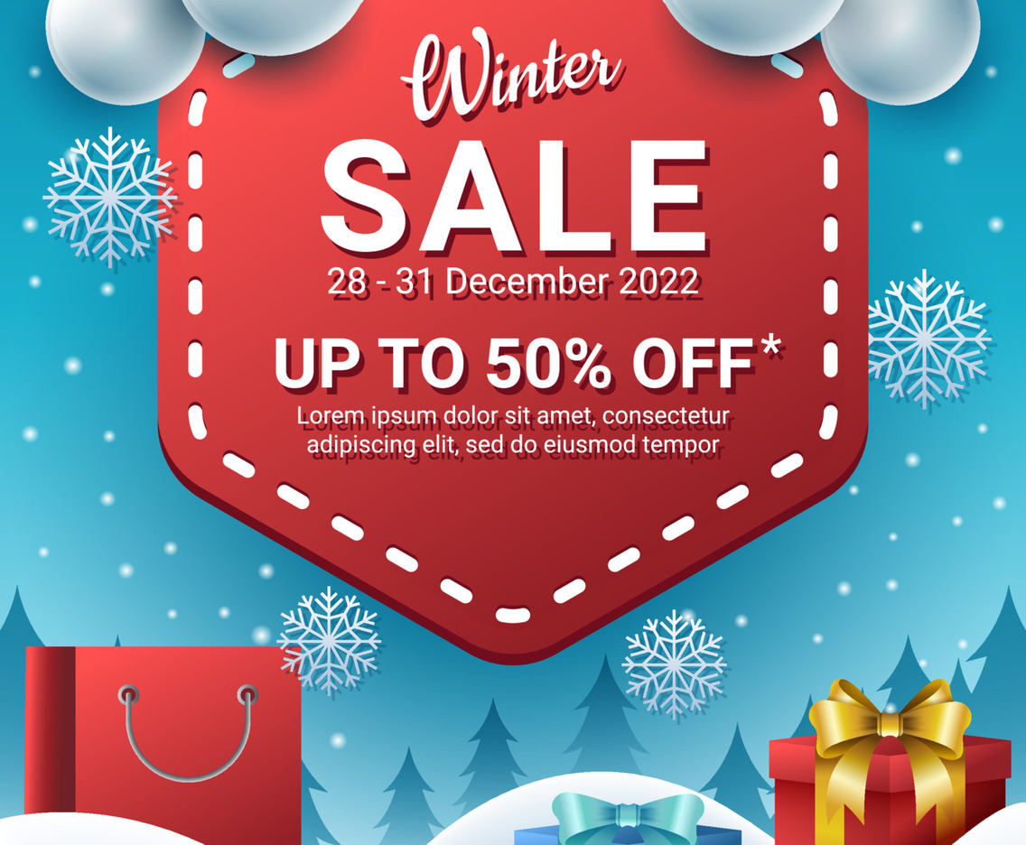Winter Sale Poster A4 Ratio