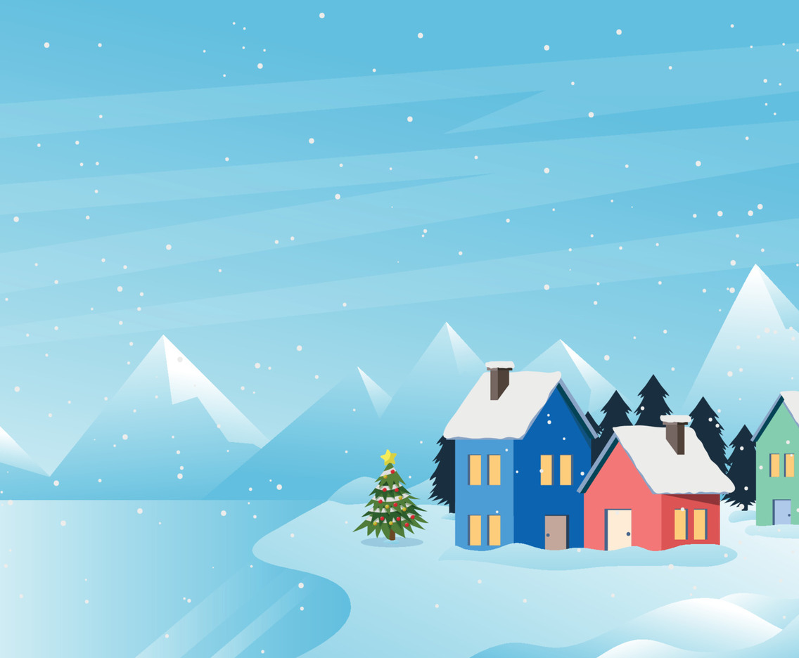 White Christmas Nature Background