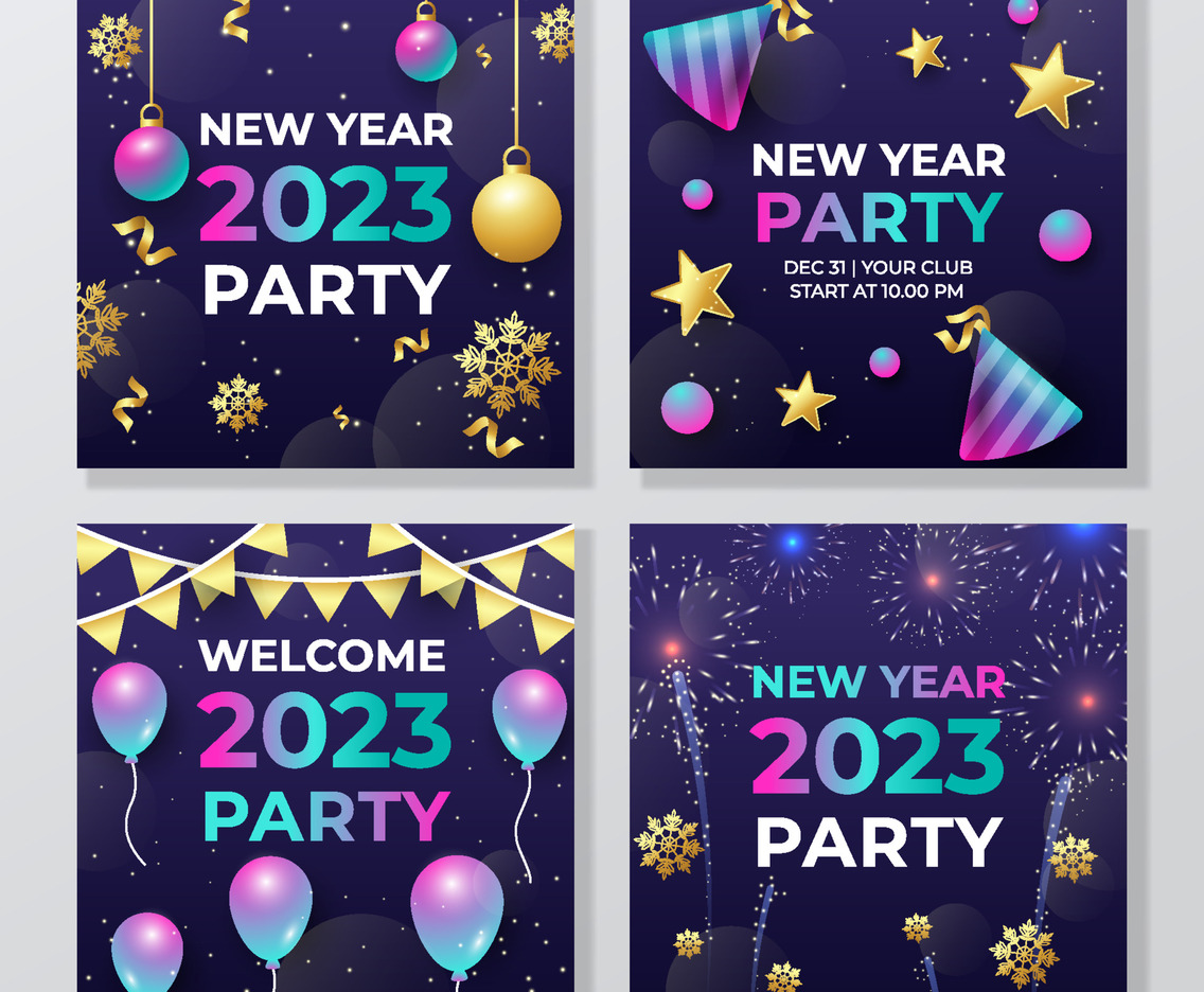 New Year Party Social Media Post Template