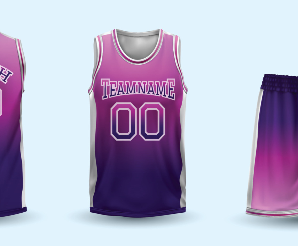 Realistic Basketball Jersey Mockup Template Set