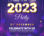 New Year Party Poster Template