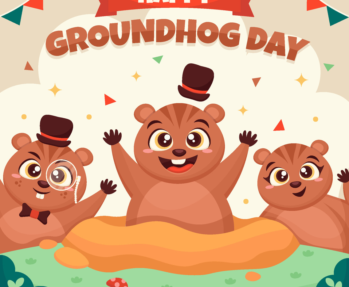 Happy Groundhog Day Concept