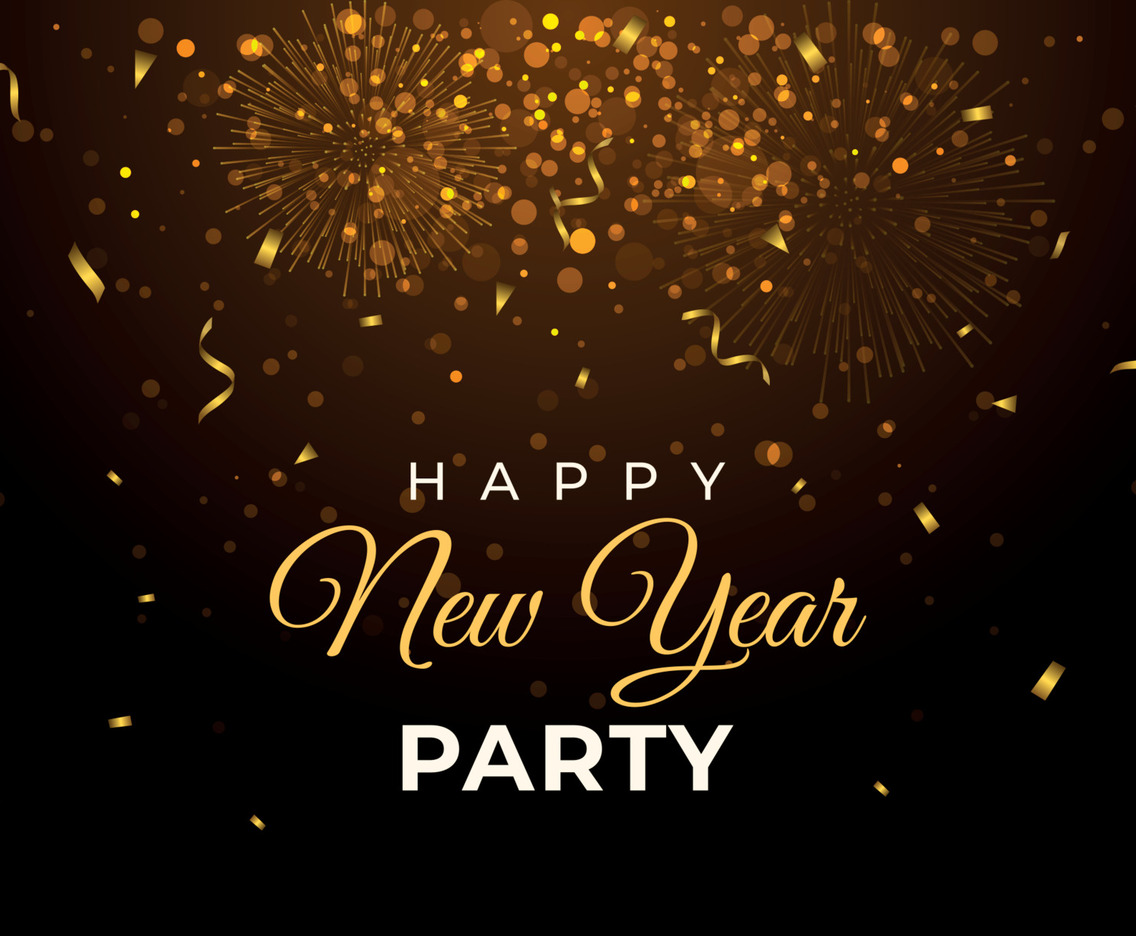 Happy Ner Year Party With Confetti