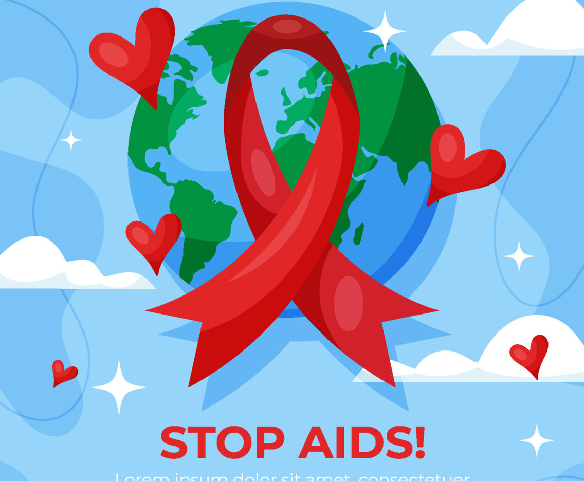 World Aids Day with Earth Ribbon Poster