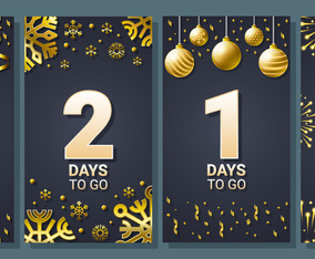Gold Countdown New Year for Social Media Story