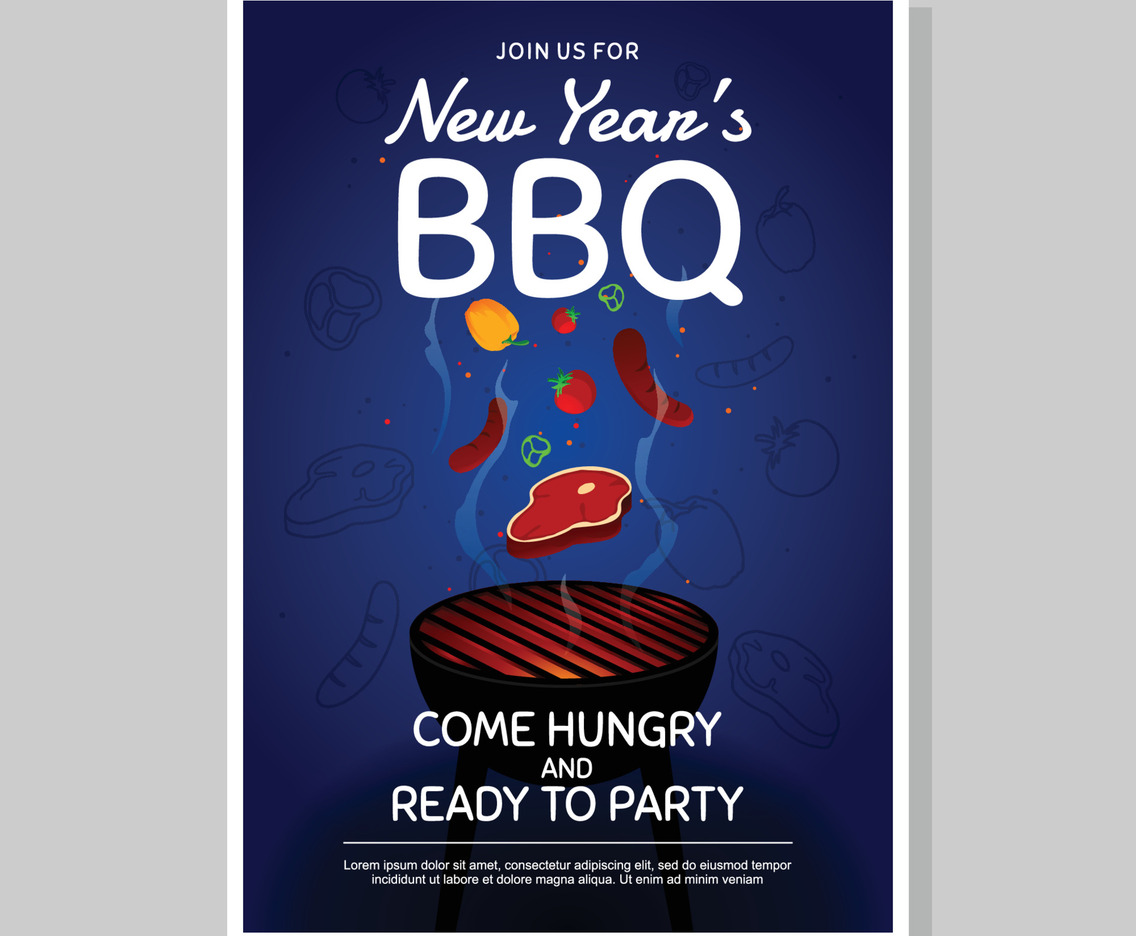 New Year BBQ Poster