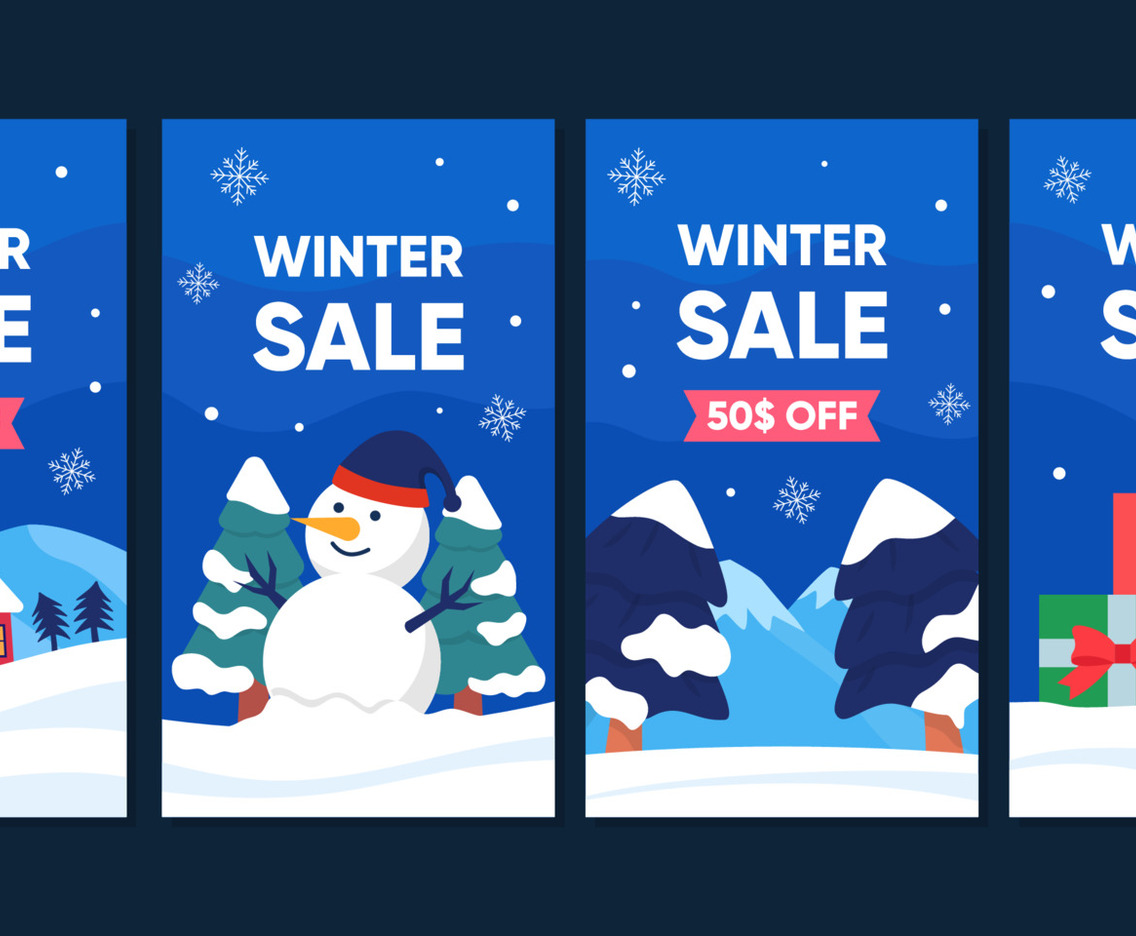 Winter Sale Promotion For Social Media Advertisement