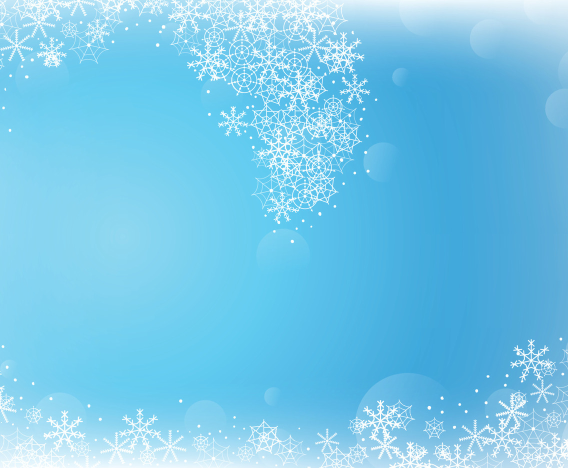 Minimalist Blue Snowflake Background