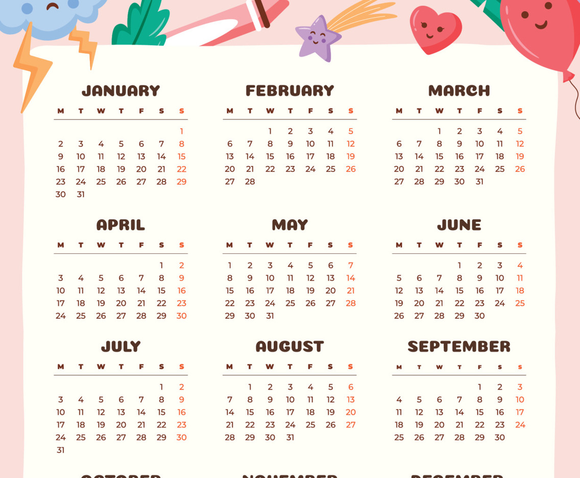 Cute Calendar 2023 Template