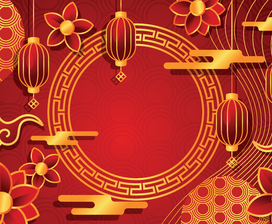 Chinese New Year Deep Red Background