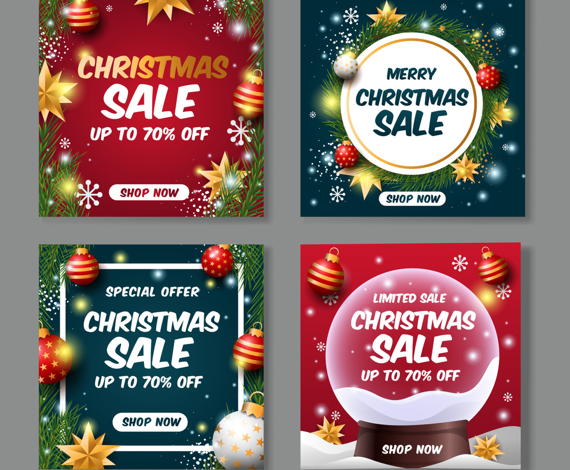 Christmas Sale Social Media Post Template