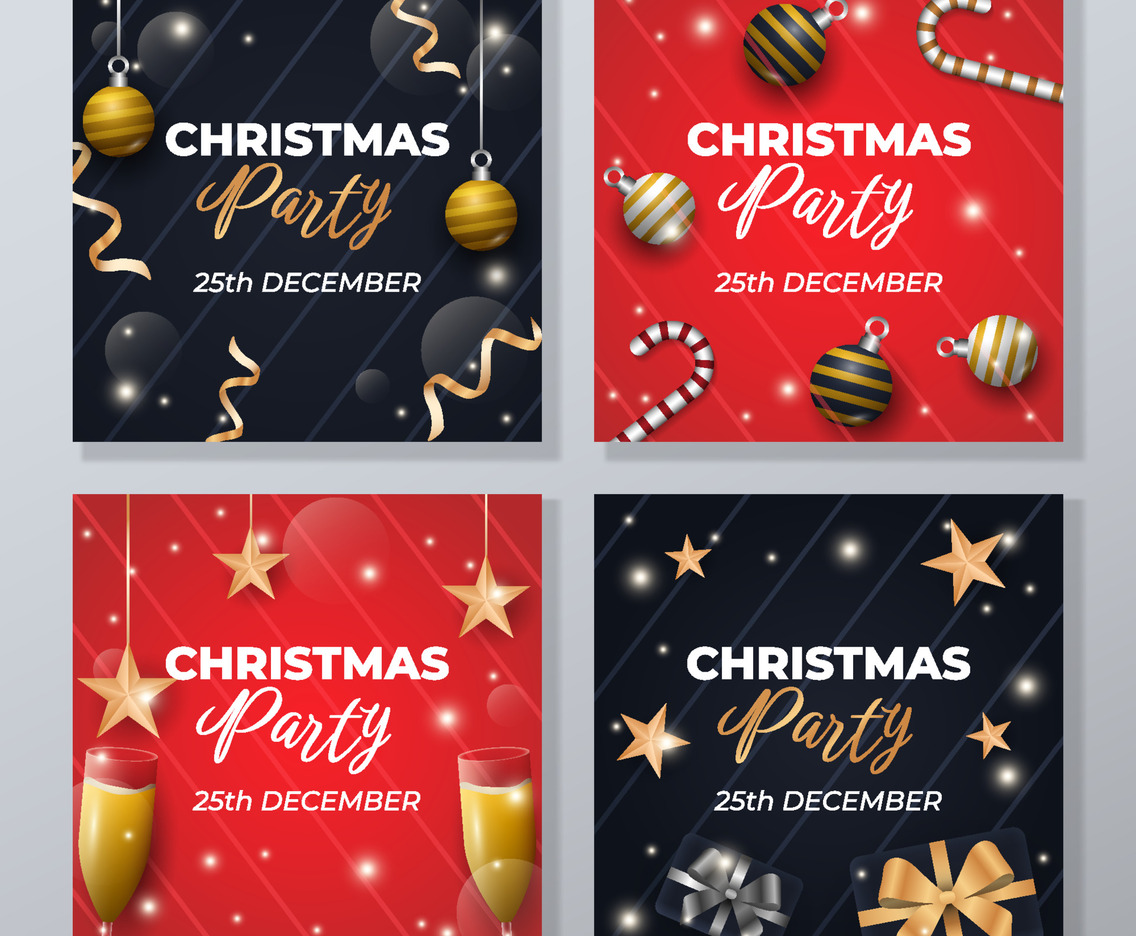 Christmas Party Social Media Post Template