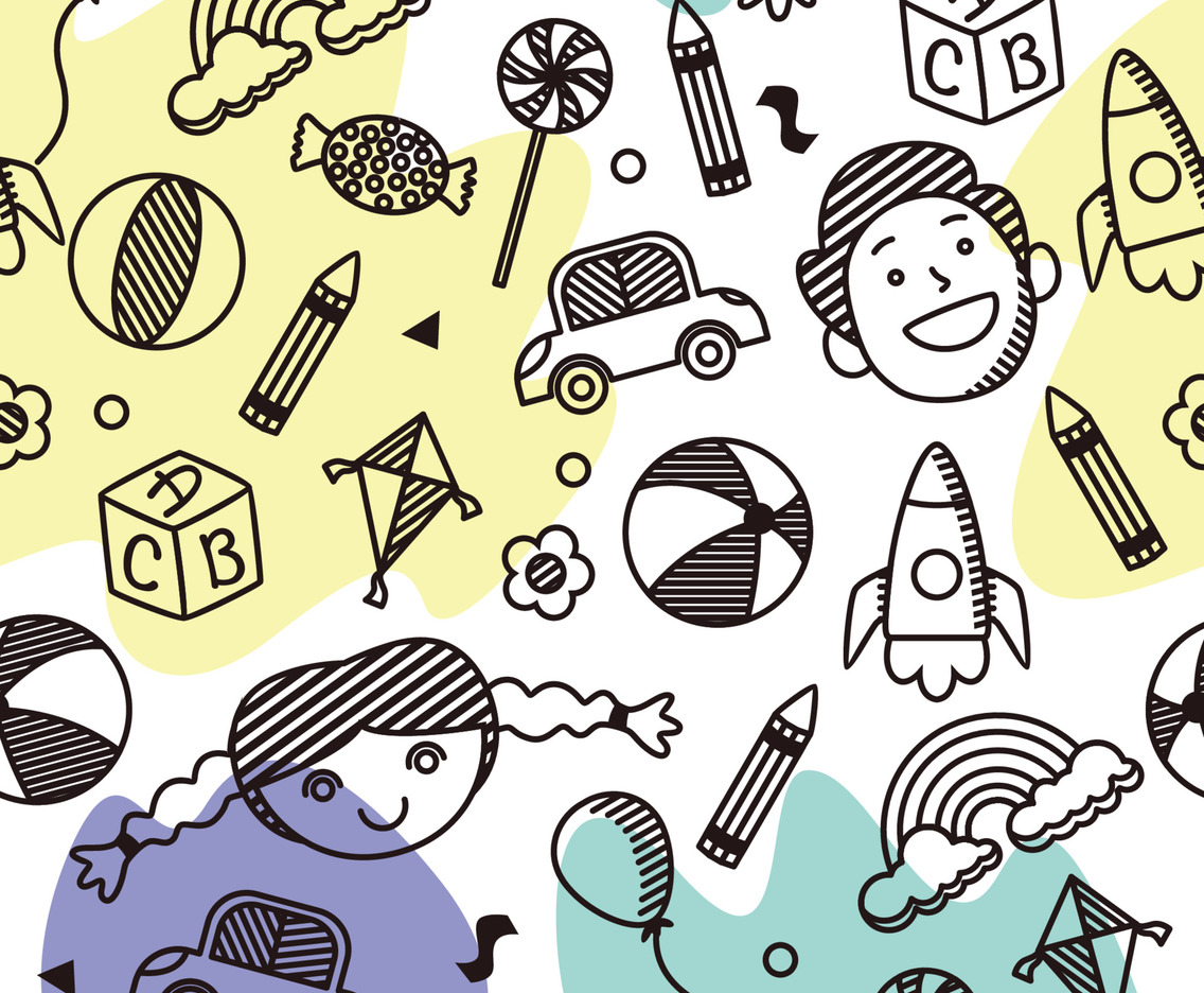 Children Day Cute Seamless Pattern