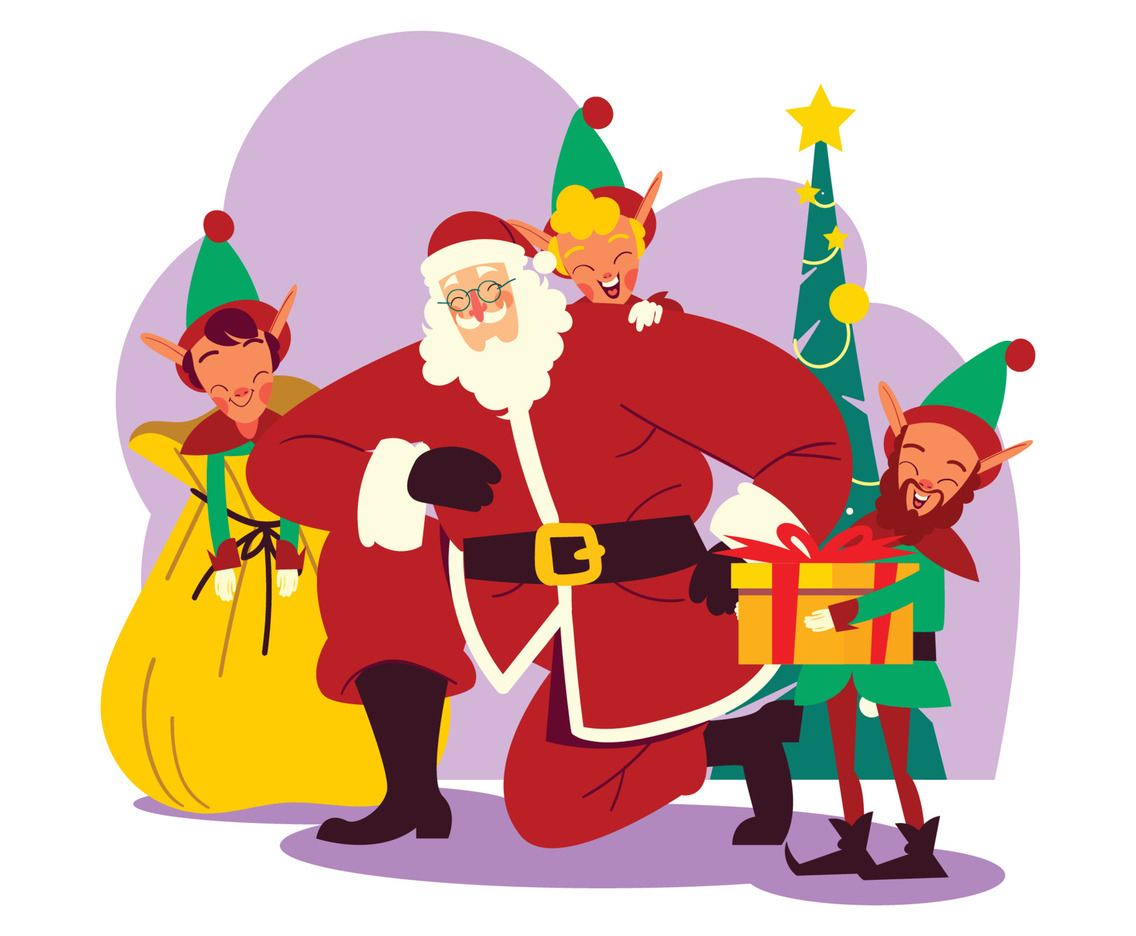 Santa and The Helpers