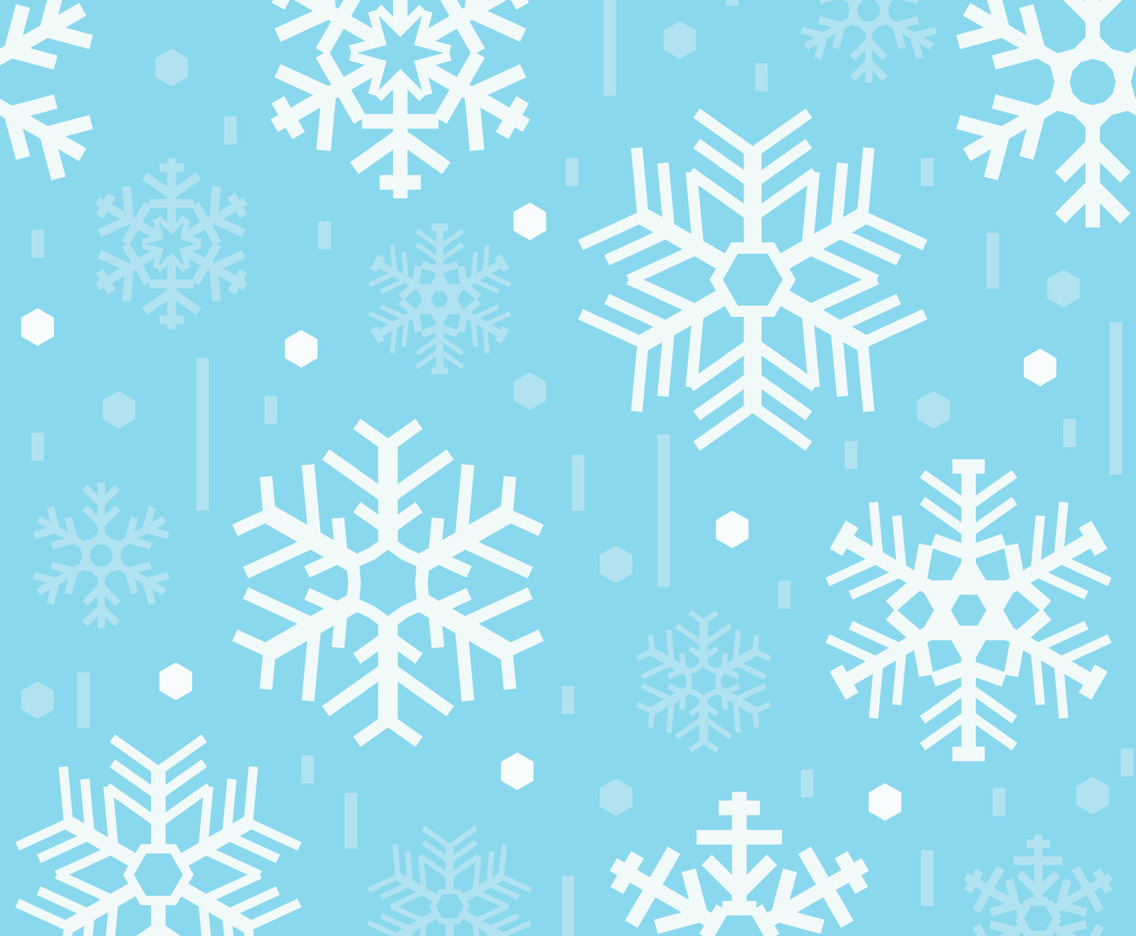 Snowflakes Seamless with Blue Background
