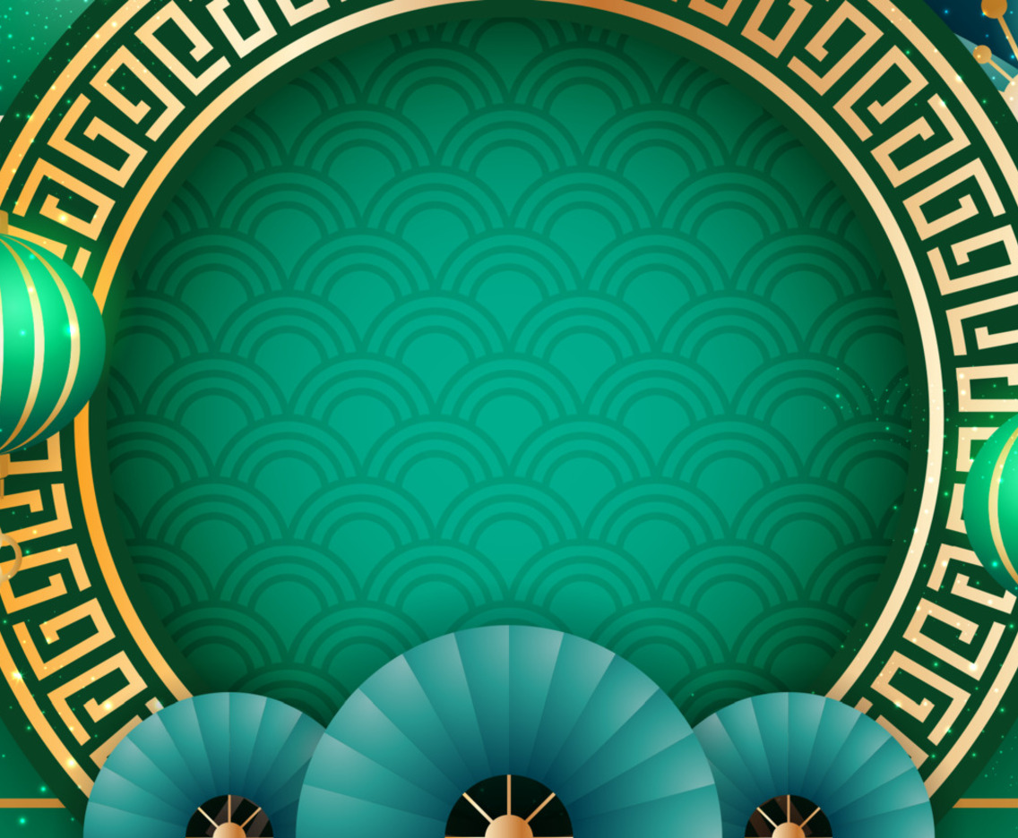 Green Jade Chinese New Year Background