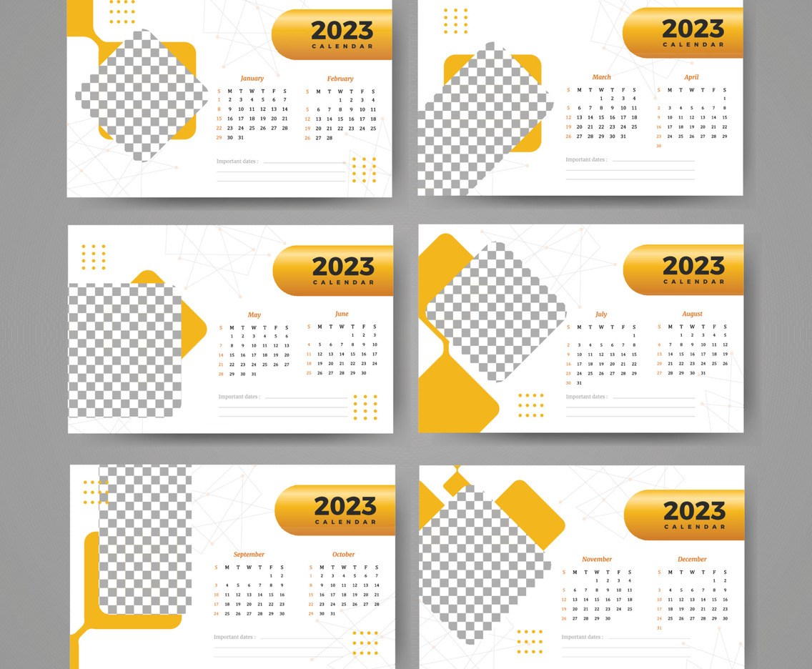 Minimalist Formal Business 2023 Calendar Design Set